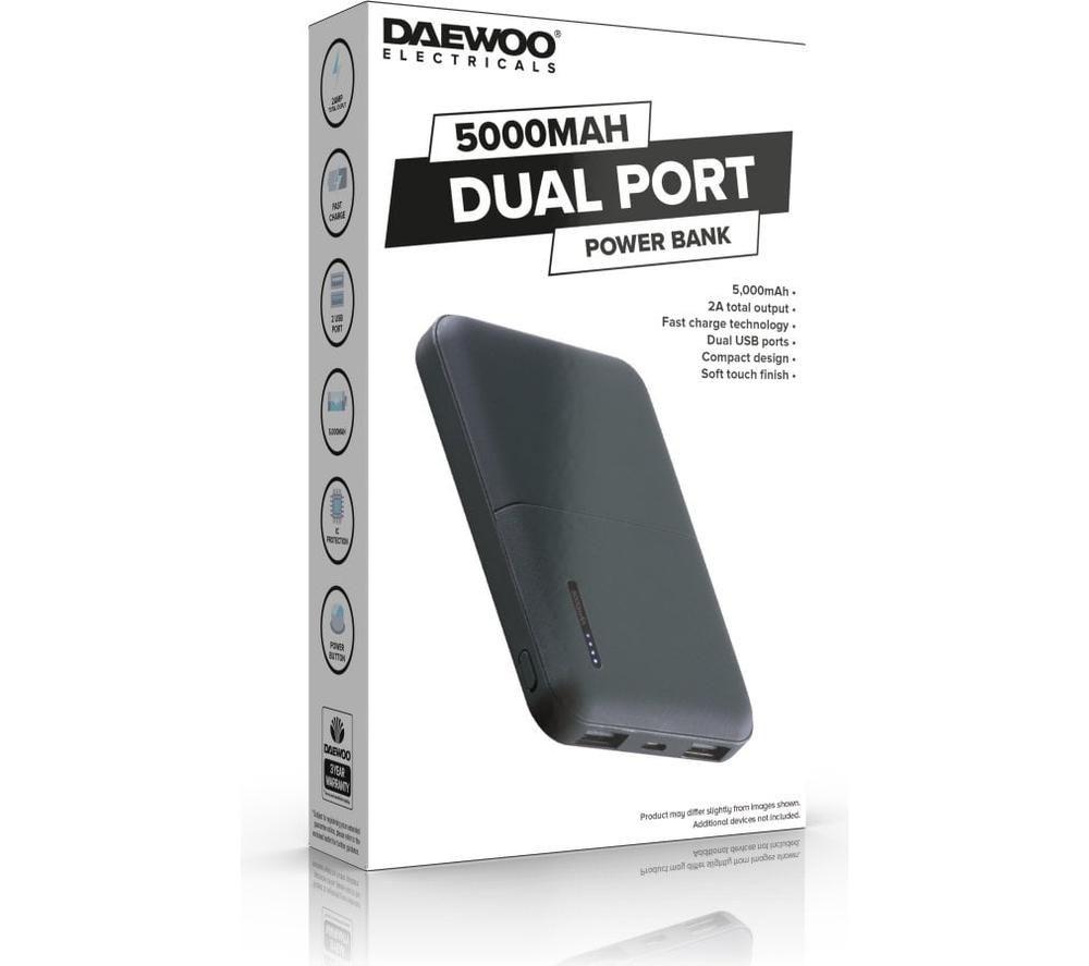 DAEWOO ELA1356GE Portable Power Bank - Black image number 2 of 3