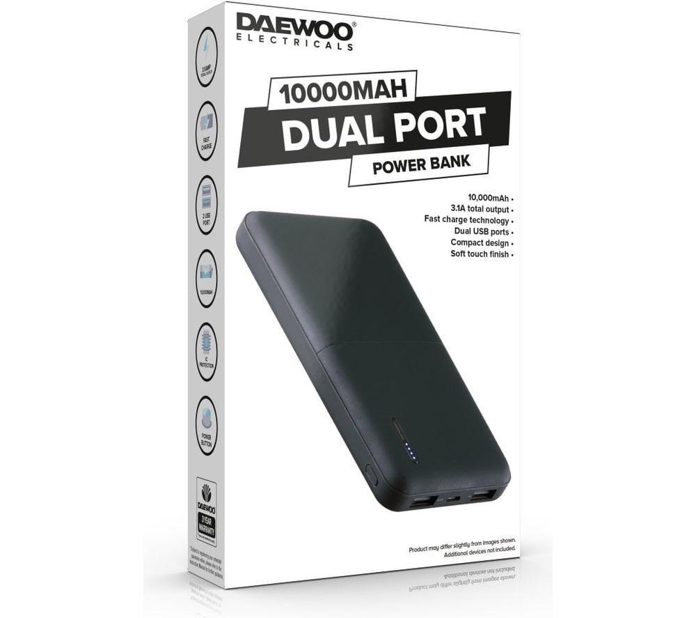 DAEWOO ELA1357GE Portable Power Bank - Black image number 2 of 3