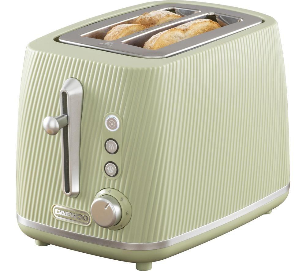 Daewoo Cascade Sda2777ge 2-Slice Toaster - Sage, Green