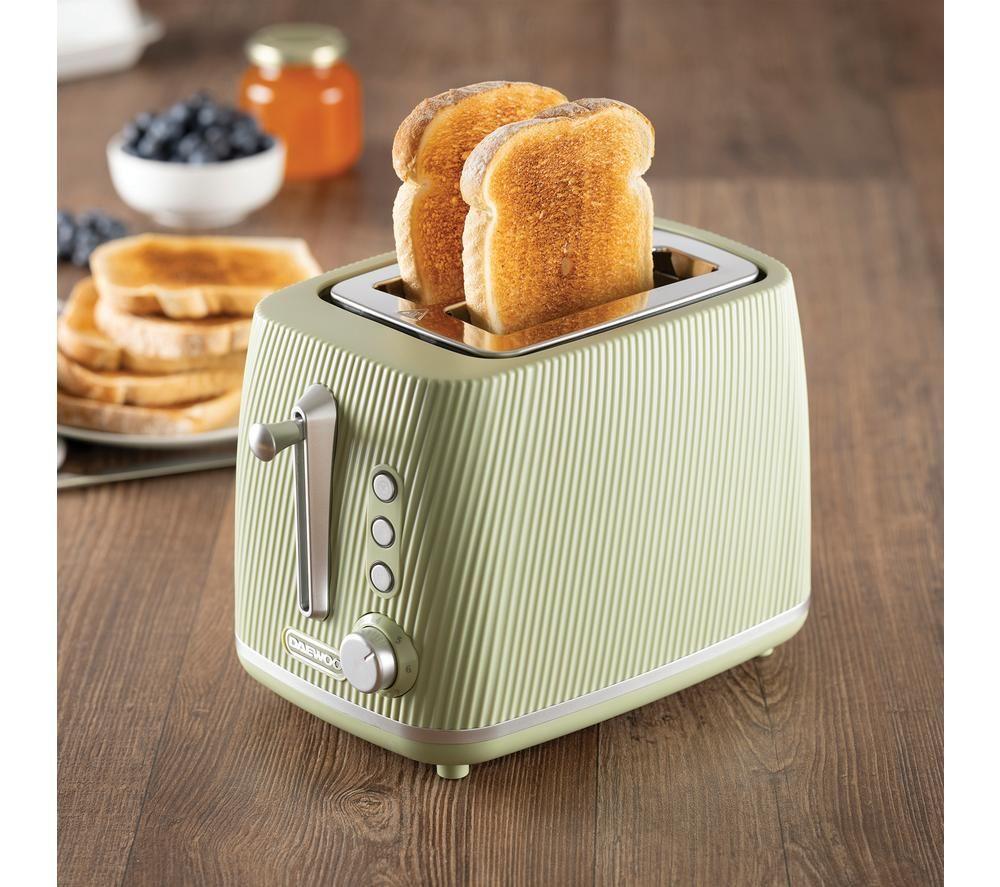 DAEWOO Cascade SDA2777GE 2-Slice Toaster - Sage image number 3 of 7