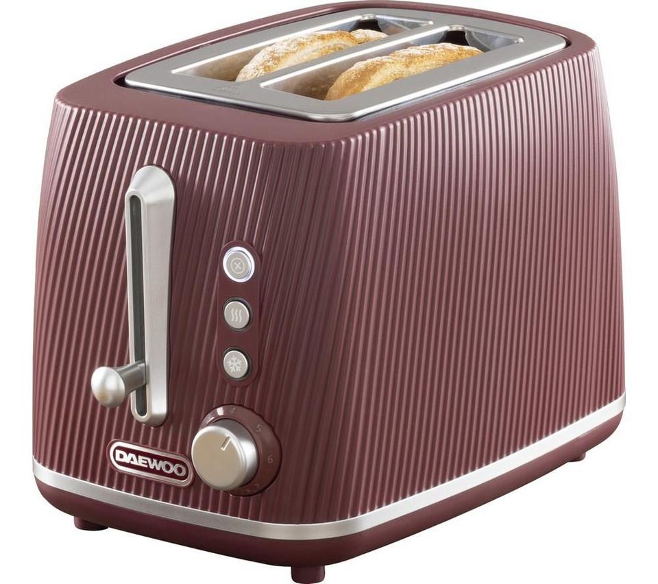 DAEWOO Cascade SDA2778GE 2-Slice Toaster - Ruby