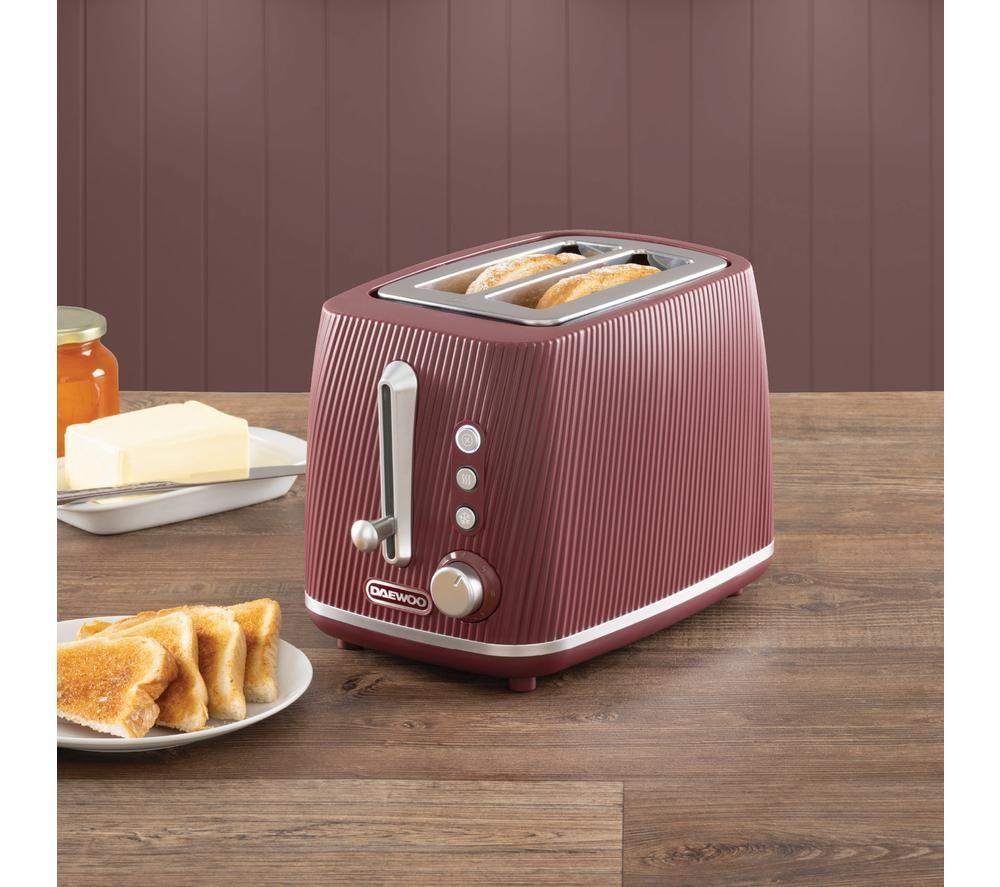 DAEWOO Cascade SDA2778GE 2-Slice Toaster - Ruby image number 2 of 6