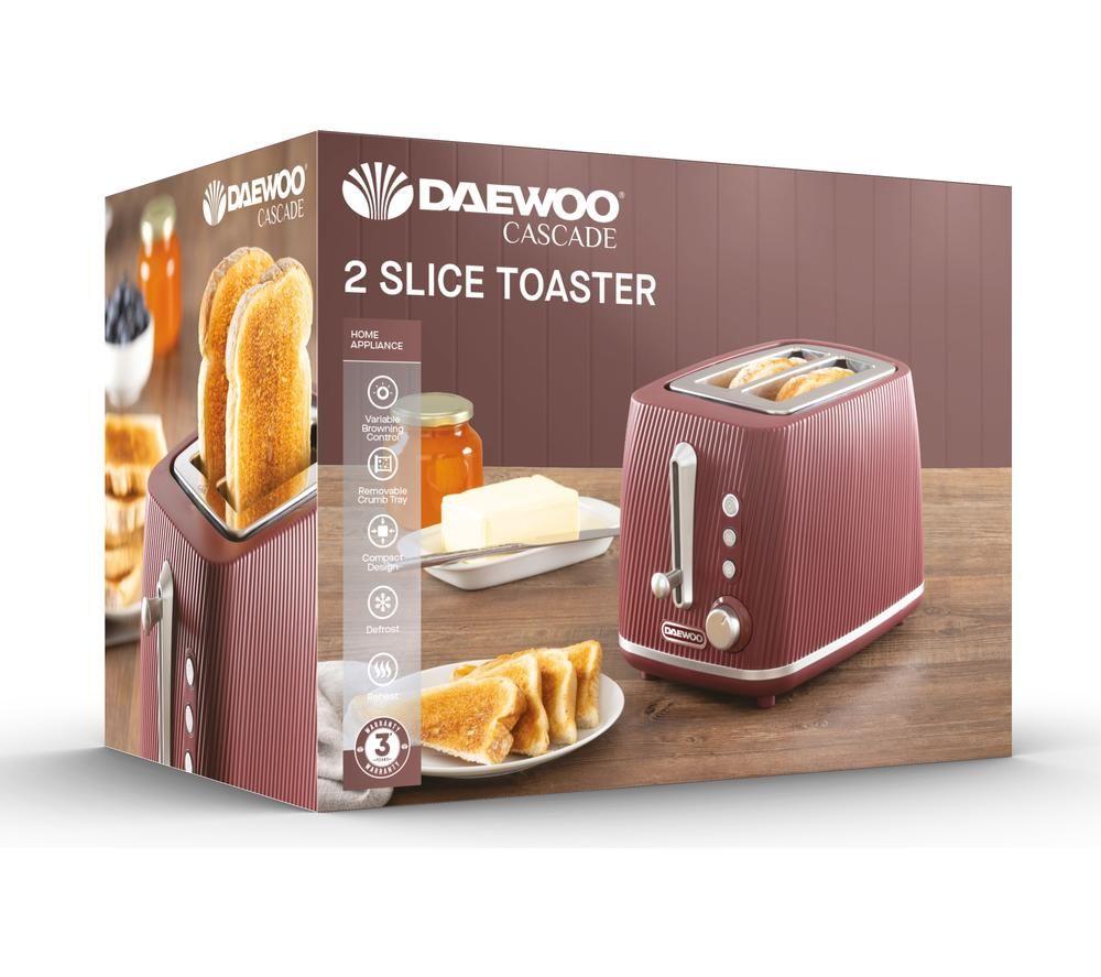 DAEWOO Cascade SDA2778GE 2-Slice Toaster - Ruby image number 6 of 6