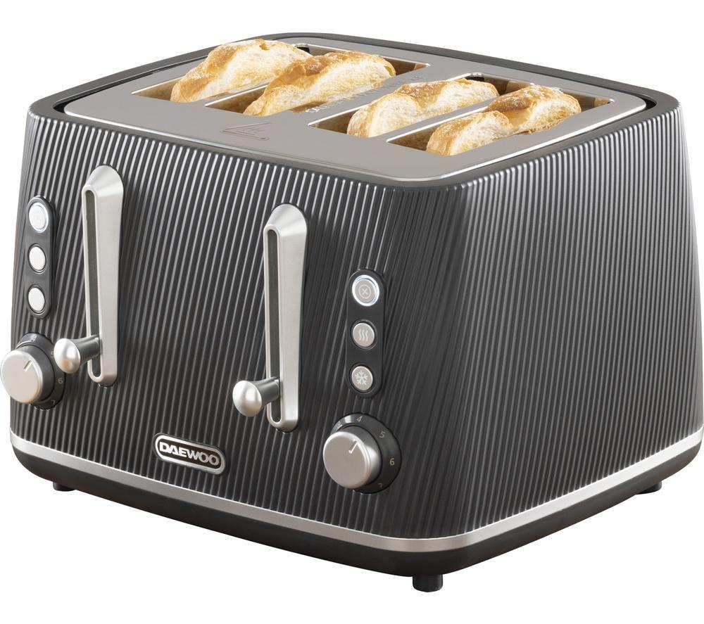 DAEWOO Cascade SDA2779GE 4-Slice Toaster - Black image number 2 of 7