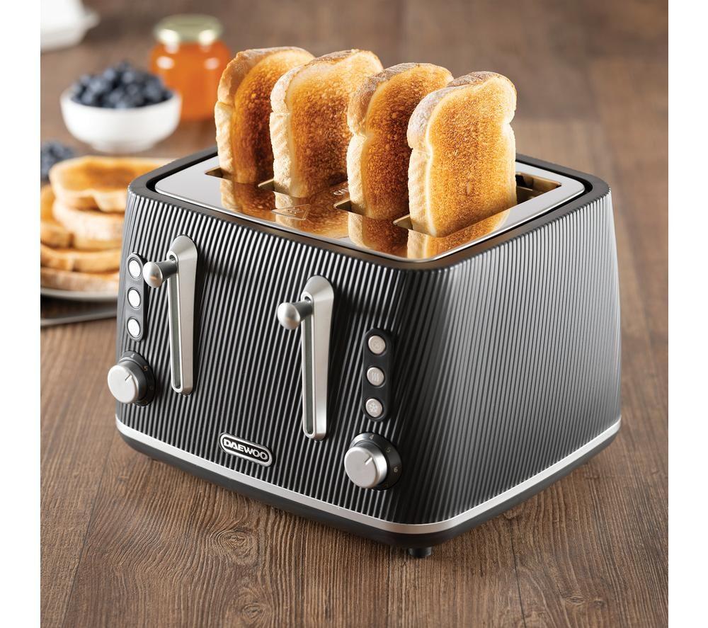 DAEWOO Cascade SDA2779GE 4-Slice Toaster - Black image number 5 of 7