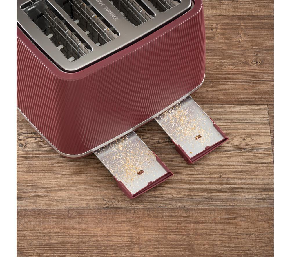 DAEWOO Cascade SDA2781GE 4-Slice Toaster - Ruby image number 2 of 7