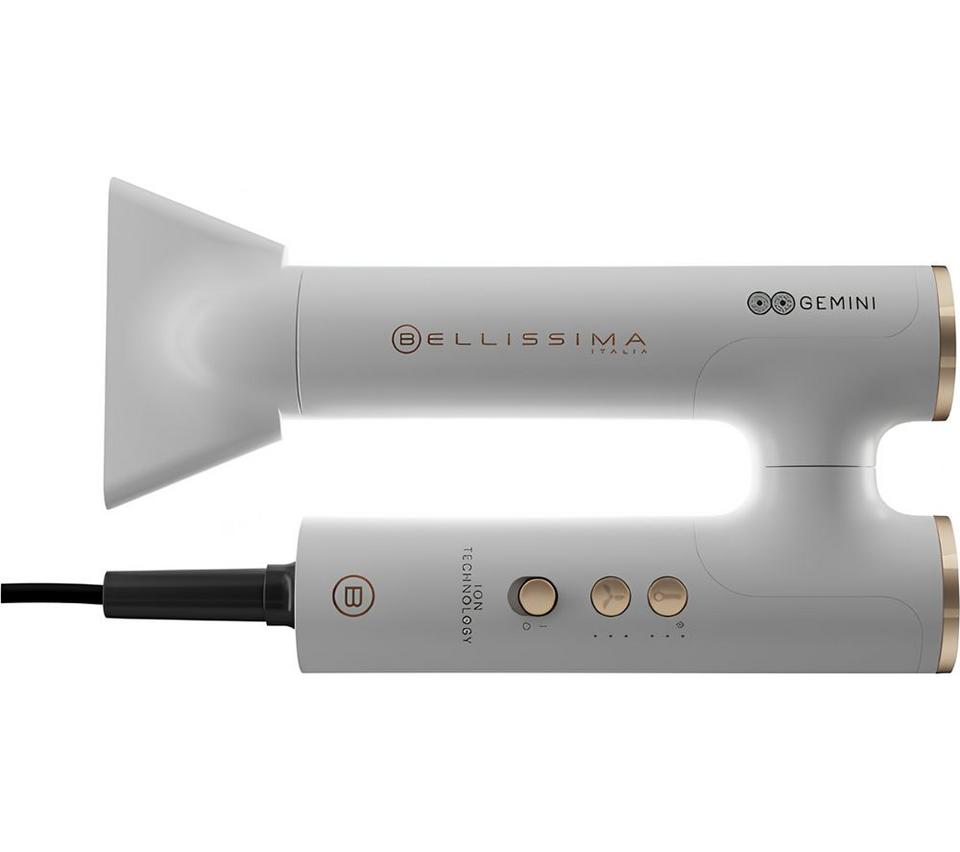 BELLISSIMA Italia Gemini Hair Dryer - White & Gold