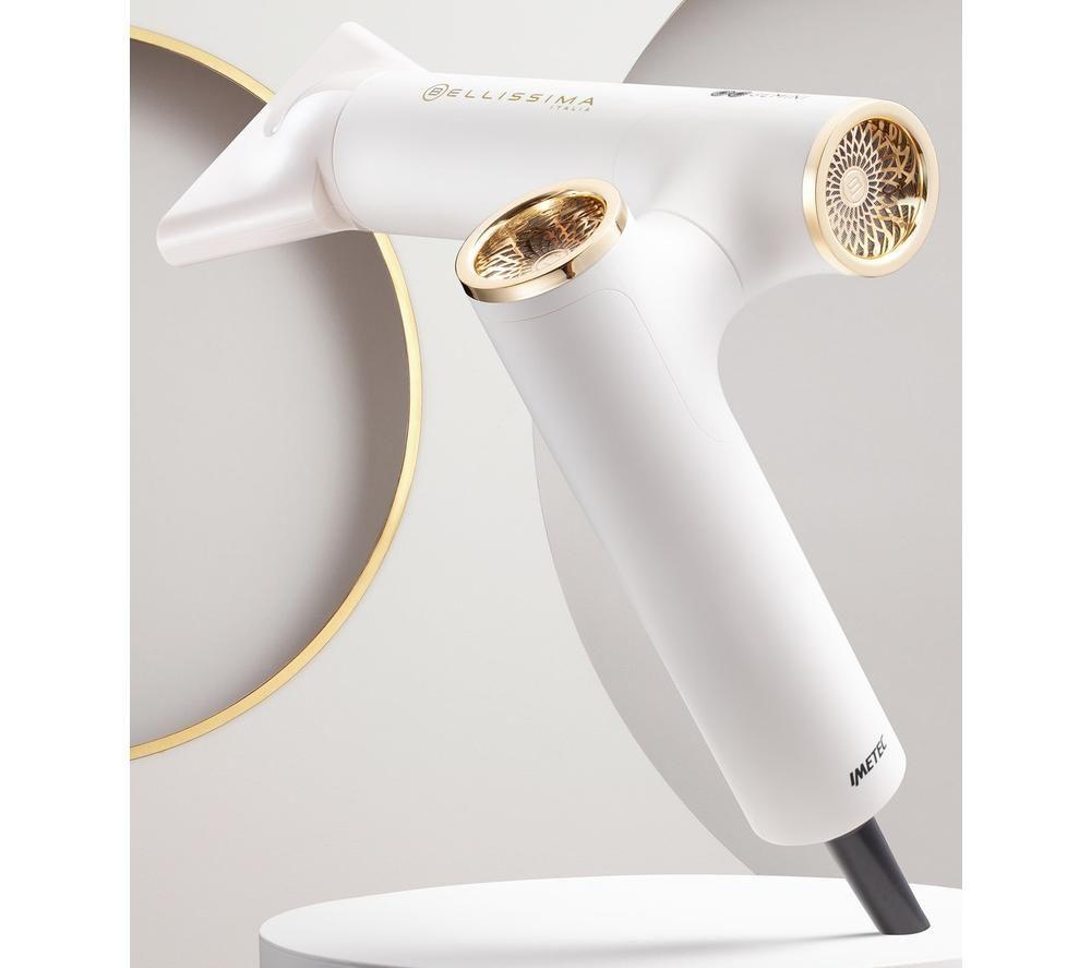 BELLISSIMA Italia Gemini Hair Dryer - White & Gold image number 2 of 5