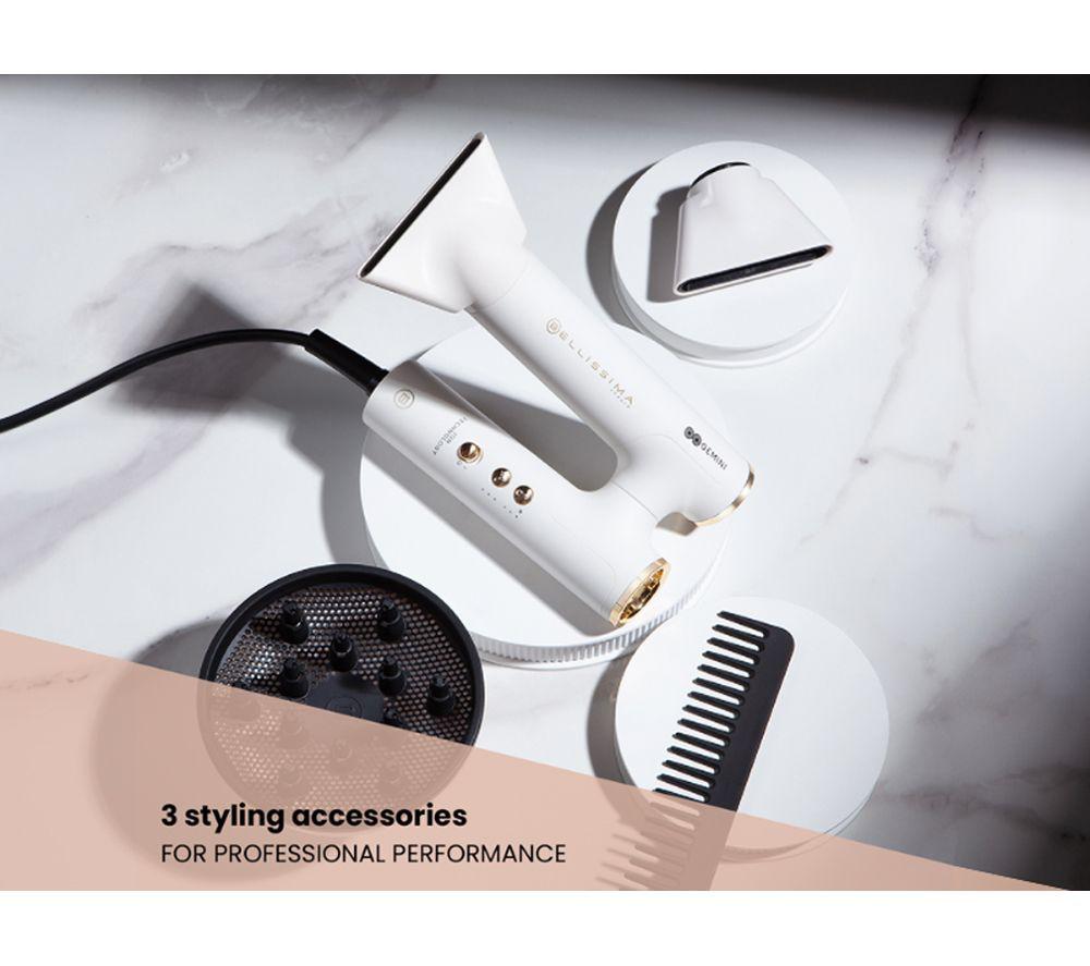BELLISSIMA Italia Gemini Hair Dryer - White & Gold image number 3 of 5