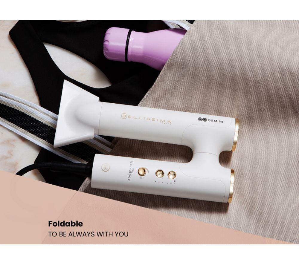 BELLISSIMA Italia Gemini Hair Dryer - White & Gold image number 4 of 5