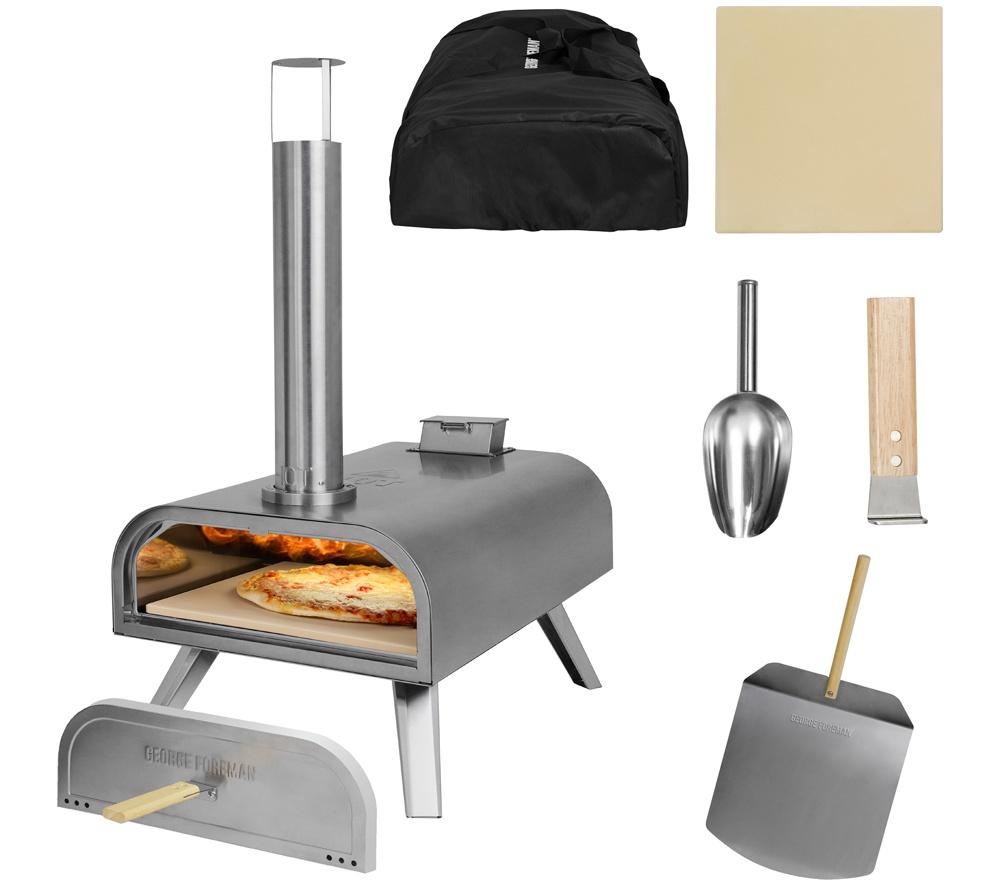 GEORGE FOREMAN GFWPPO2SSPC Wood Pellet Pizza Oven - Stainless Steel image number 9 of 17