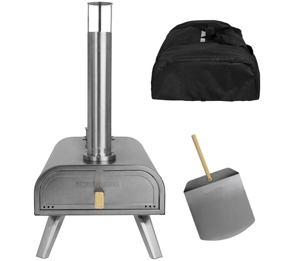 GEORGE FOREMAN GFWPPO2SSPC Wood Pellet Pizza Oven - Stainless Steel image number 12 of 17