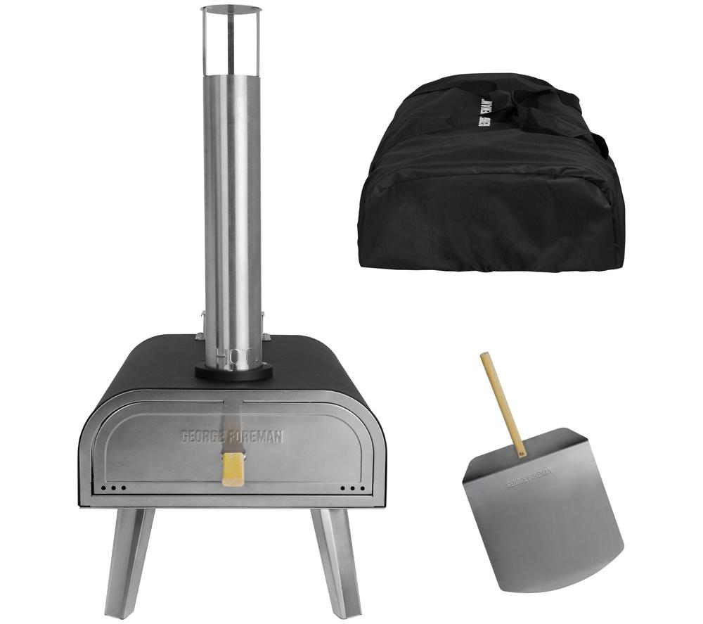 GEORGE FOREMAN GFWPPO2BPC Wood Pellet Pizza Oven - Black & Silver image number 11 of 17