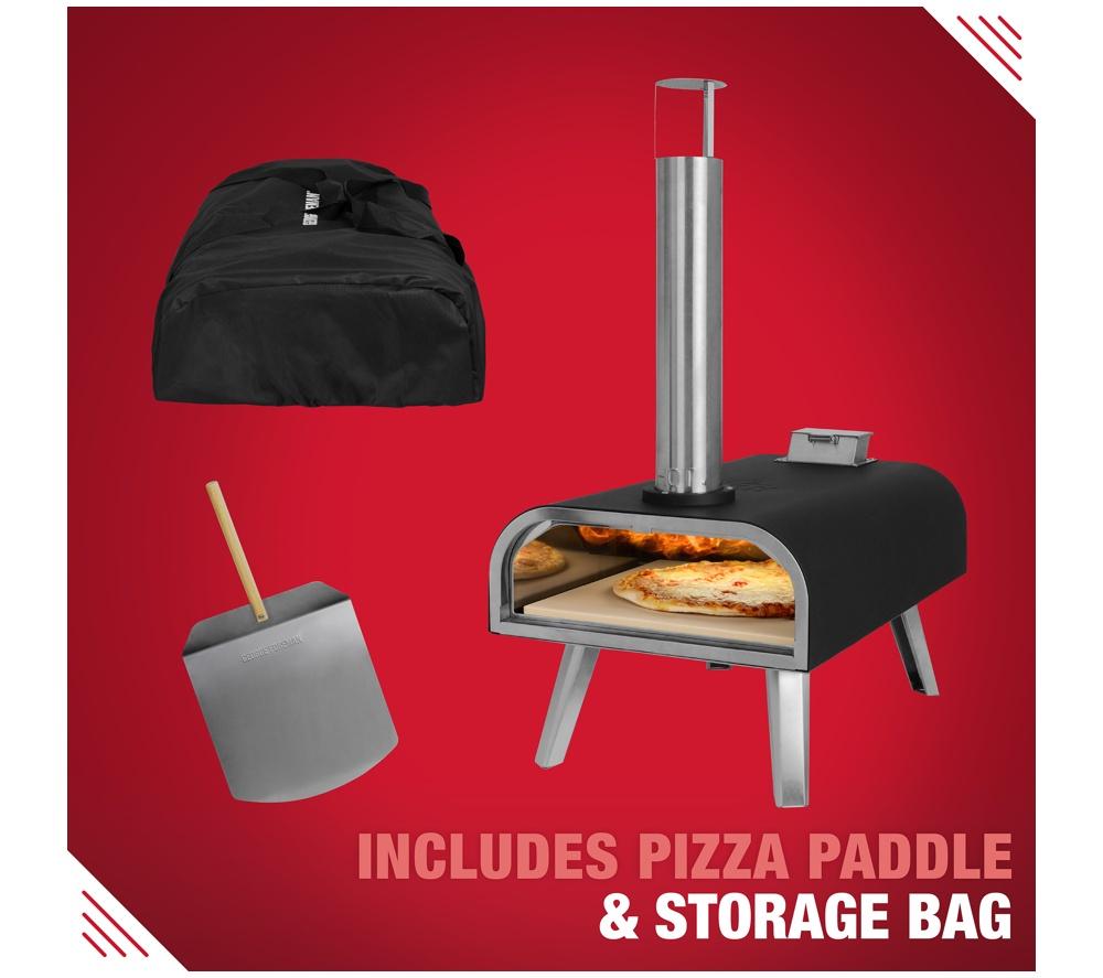 GEORGE FOREMAN GFWPPO2BPC Wood Pellet Pizza Oven - Black & Silver image number 12 of 17