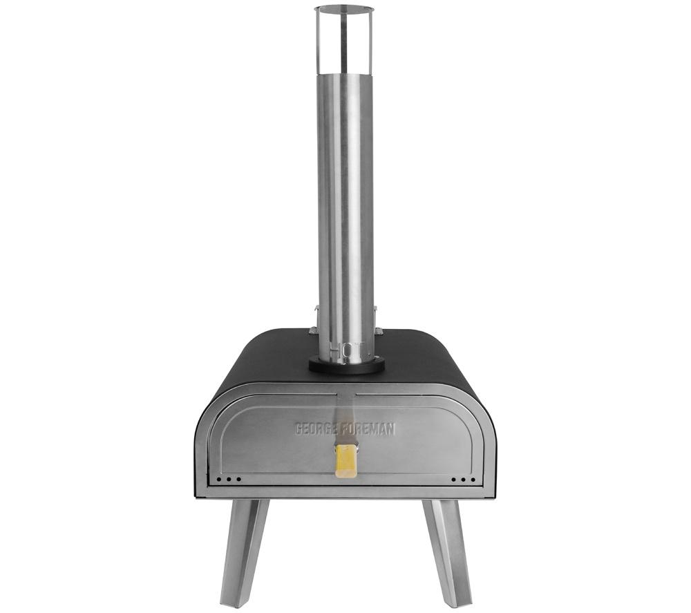GEORGE FOREMAN GFWPPO2BPC Wood Pellet Pizza Oven - Black & Silver image number 14 of 17
