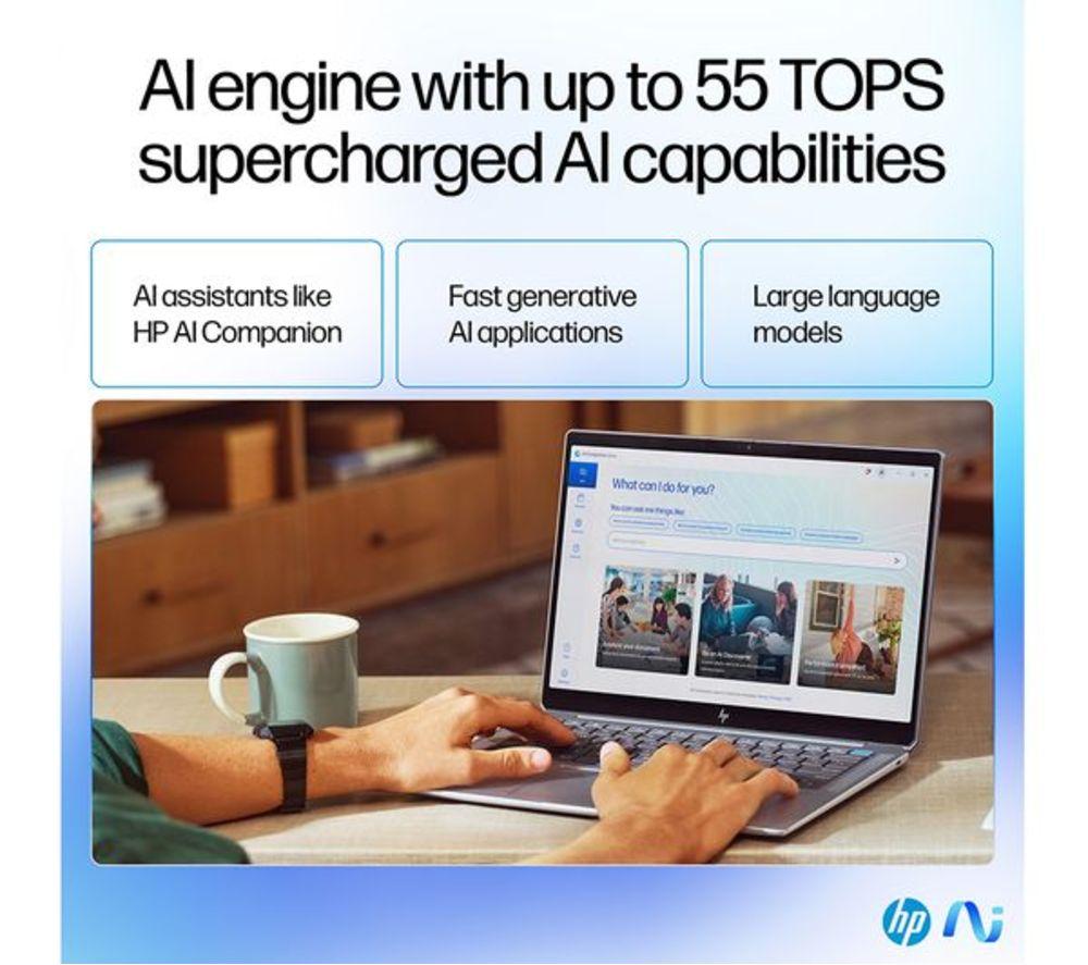 HP OmniBook Ultra 14" Refurbished Laptop - AMD Ryzen AI 9, 1 TB SSD, Silver (Excellent Condition) image number 5 of 20