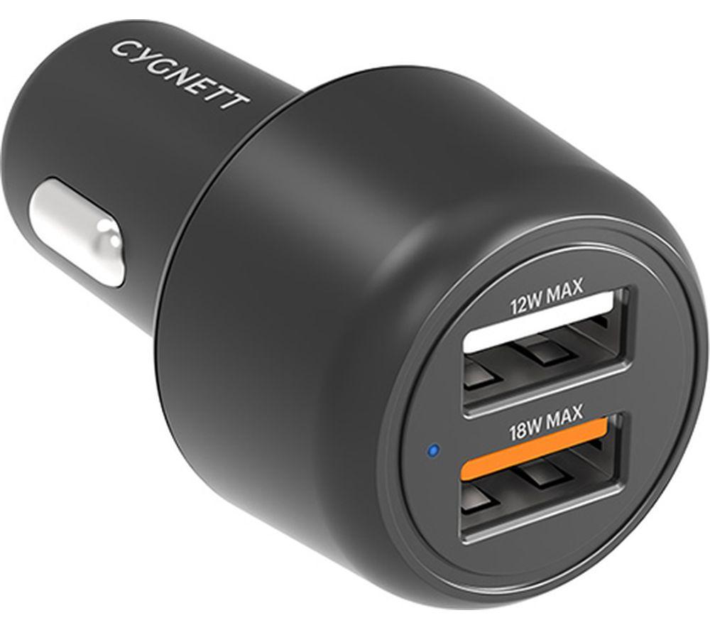 CYGNETT CarPower 30W USB Car Charger - Black