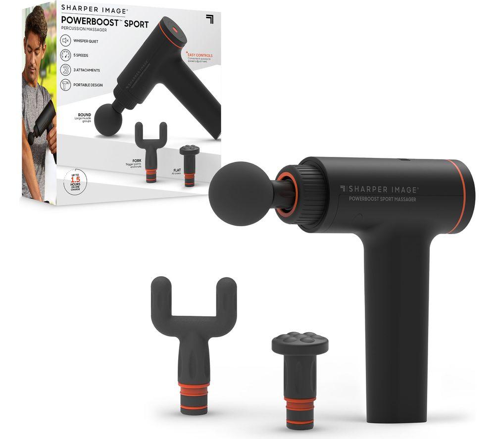 SHARPER IMAGE Powerboost Sport Deep Tissue Massager - Black image number 7 of 7