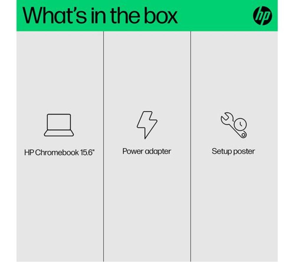 HP 15a-nb0504sa 15.6" Refurbished Chromebook - Intel&reg; N100, 128 GB GB UFS, Silver (Excellent Condition) image number 13 of 20