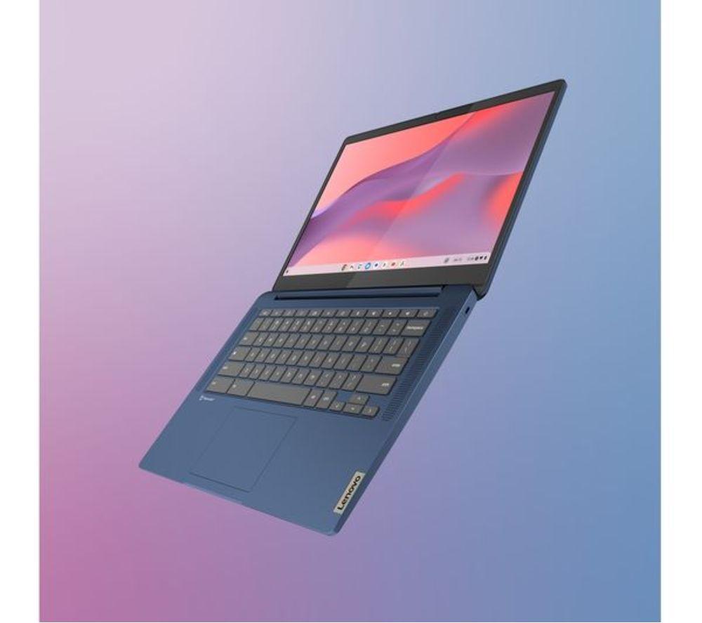 LENOVO IdeaPad Slim 3 14" Refurbished Chromebook - MediaTek Kompanio 520, 128 GB eMMC, Blue (Very Good Condition) image number 7 of 8