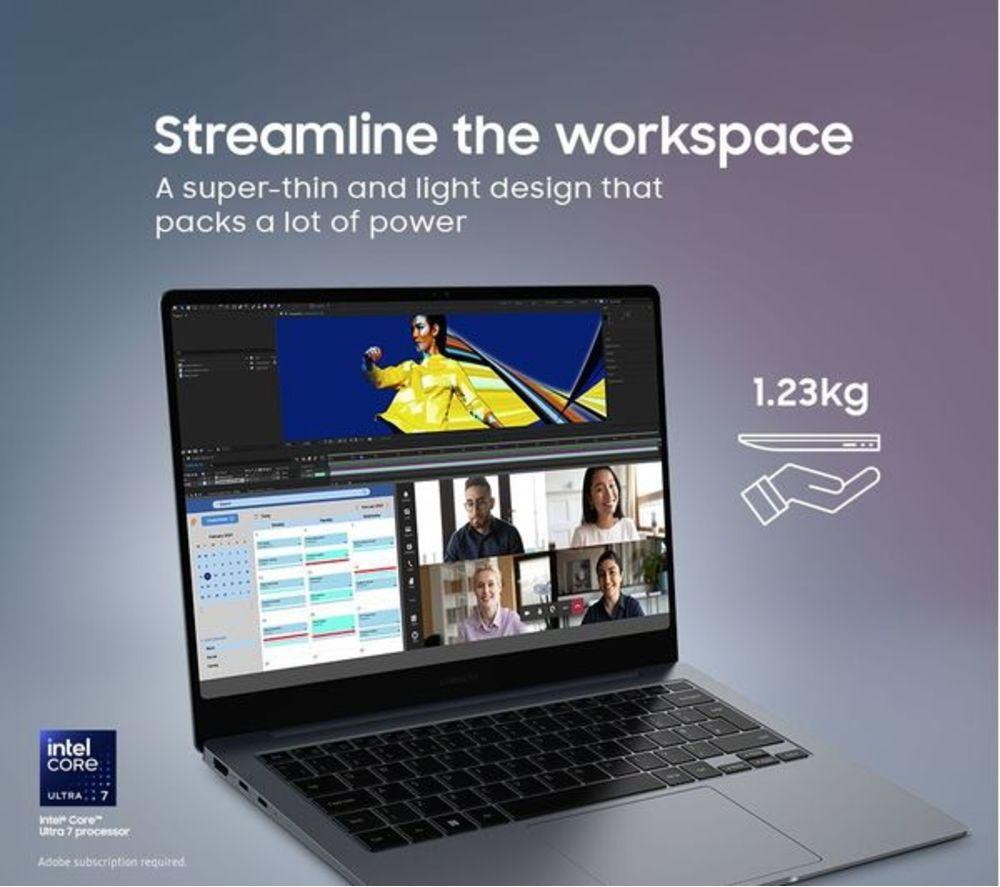SAMSUNG Galaxy Book4 Pro 14" Refurbished Laptop - Intel&reg; Core&trade; Ultra 7, 1 TB SSD, Grey (Excellent Condition) image number 12 of 13