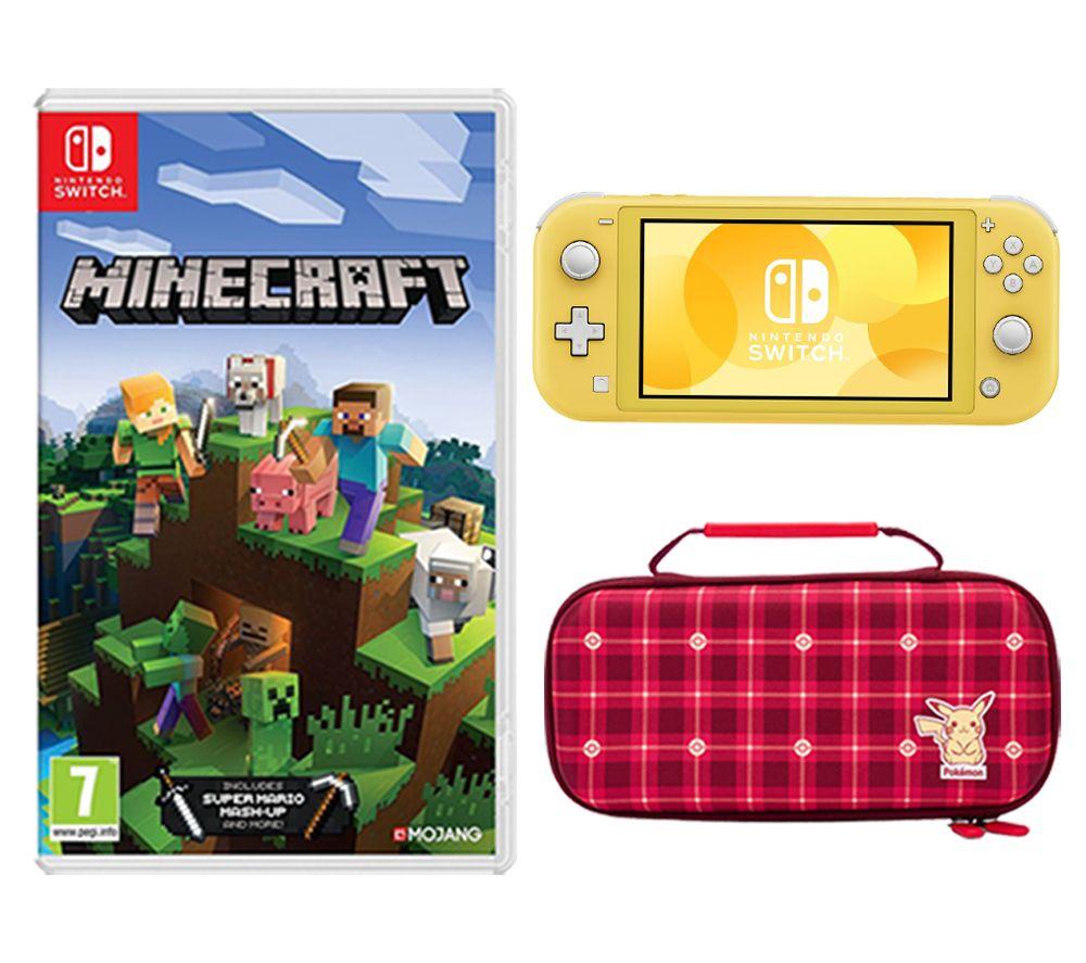 Buy NINTENDO Switch Lite Yellow Mario Kart 8 Deluxe Protection Case Pikachu Plaid Bundle Currys