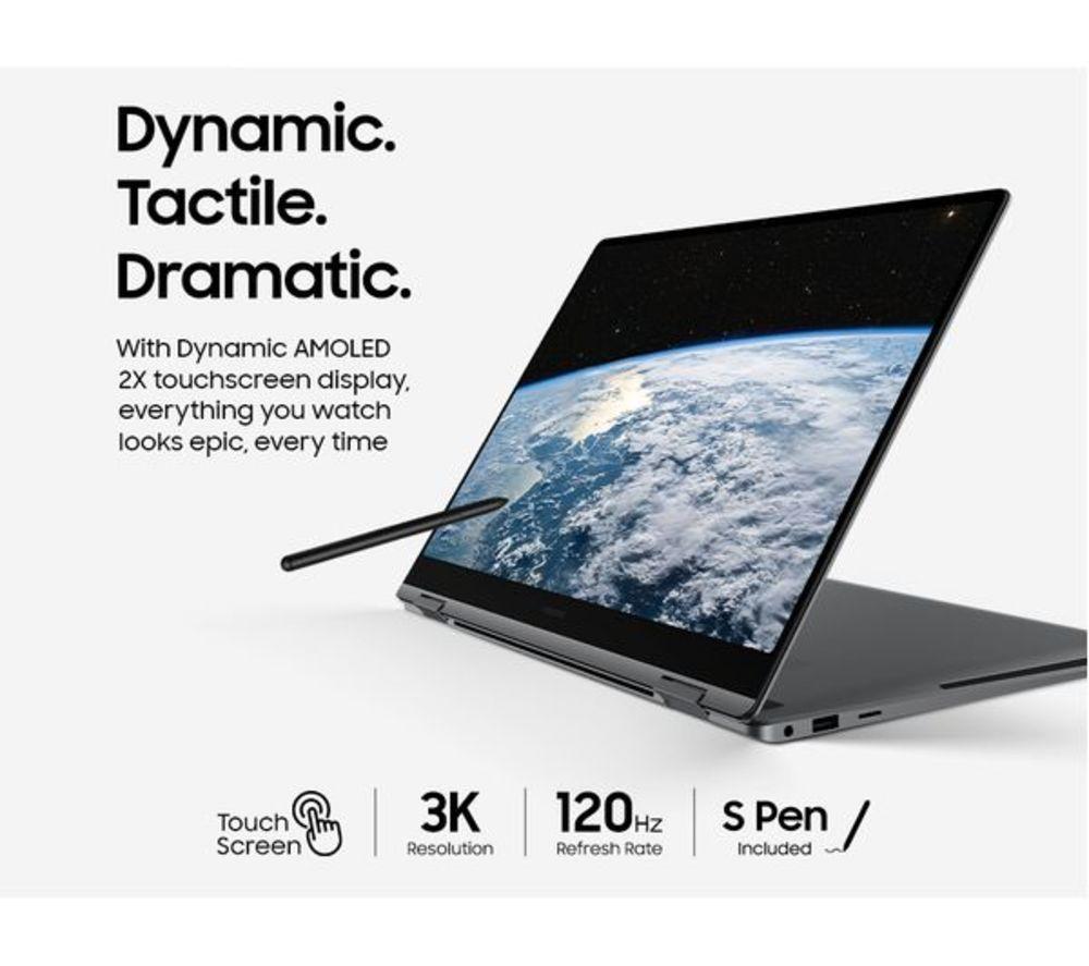 SAMSUNG Galaxy Book5 Pro 360 16" 2 in 1 Refurbished Laptop - Intel&reg; Core&trade; Ultra 7, 512 GB SSD, Grey (Very Good Condition) image number 6 of 13