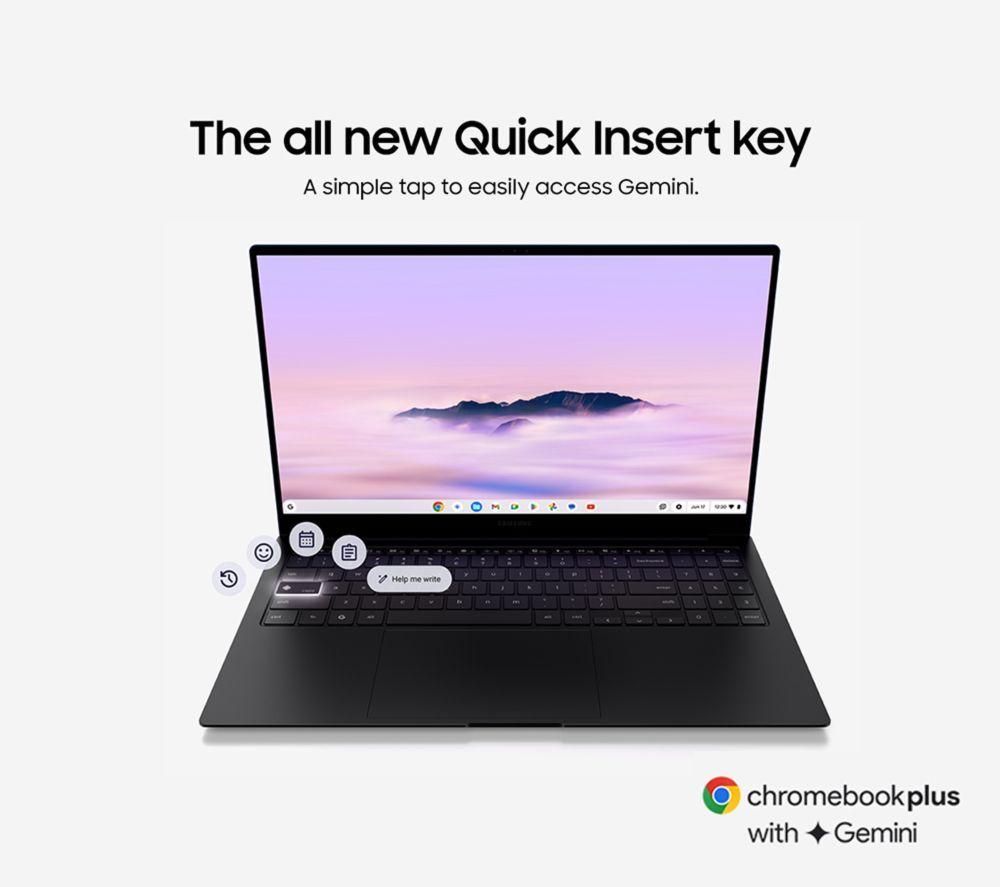 SAMSUNG Galaxy 15.6" Refurbished Chromebook Plus - Intel&reg; Core&trade; 5, 256 GB UFS, Neptune Blue (Very Good Condition) image number 13 of 23