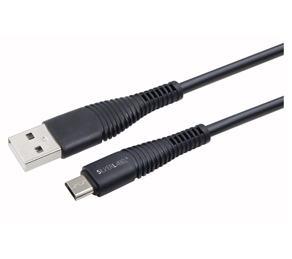 SILVERLABEL Micro USB to USB-A Cable - 1 m, Black image number 2 of 7