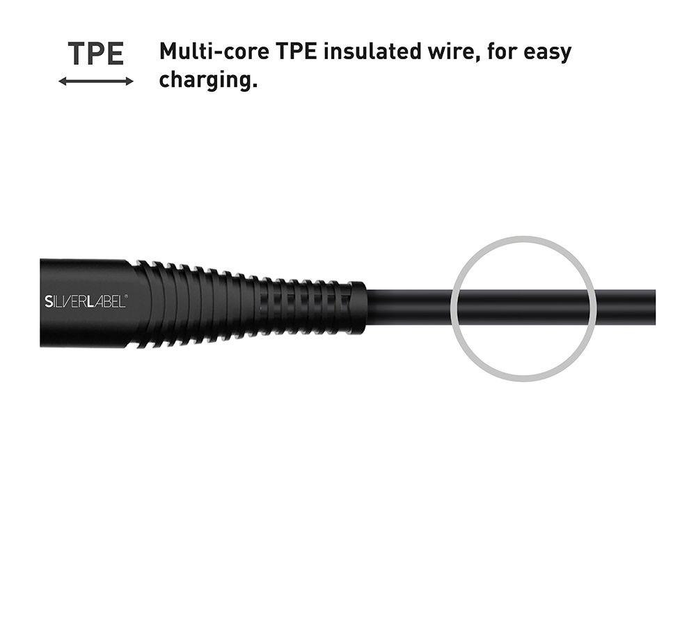 SILVERLABEL Micro USB to USB-A Cable - 1 m, Black image number 4 of 7