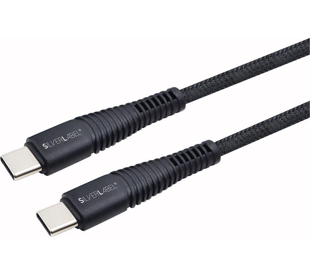 SILVERLABEL Braided USB Type-C Cable - 1 m, Black image number 2 of 8