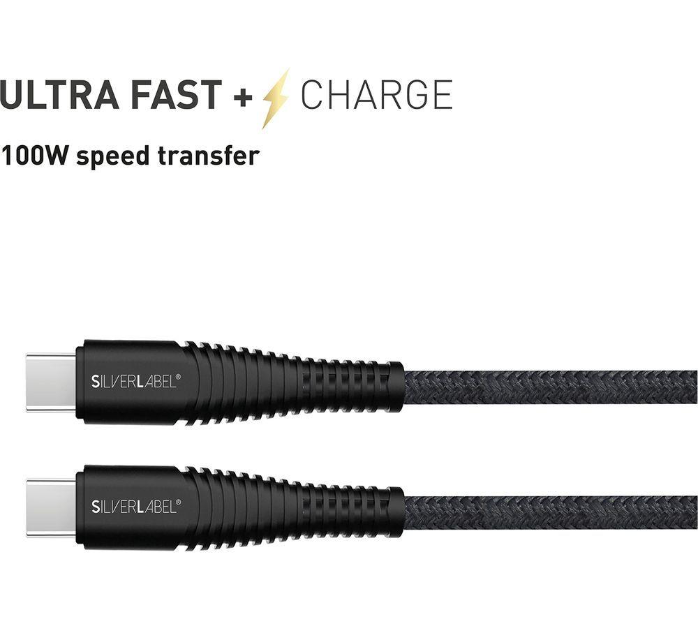 SILVERLABEL Braided USB Type-C Cable - 1 m, Black image number 4 of 8