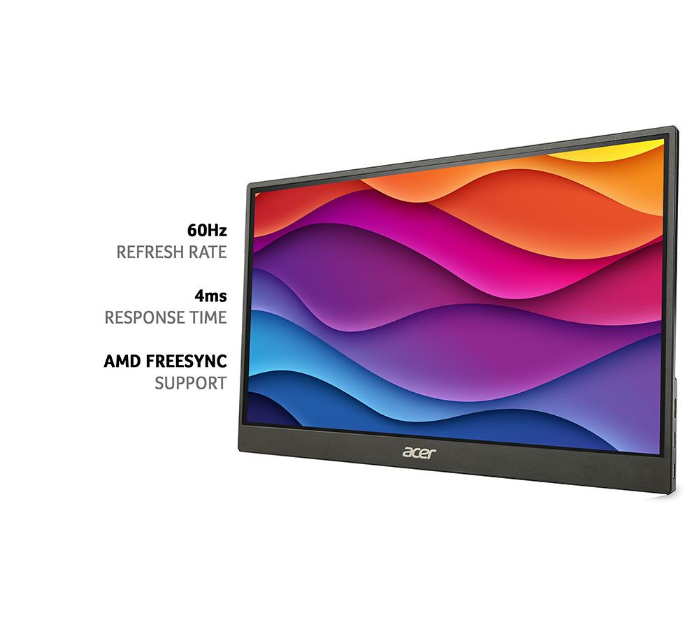 ACER PM161QB1 Full HD 15.6" IPS LCD Portable Monitor - Black image number 3 of 10