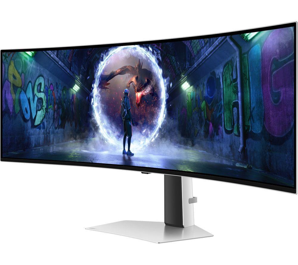 SAMSUNG Odyssey G9 LS49DG934SUXXU Dual Quad HD 49" Curved OLED Gaming Monitor - Silver image number 2 of 5