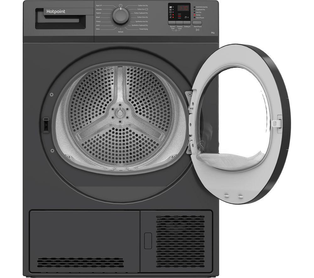 HOTPOINT C HD C92 GGGD UK 9 kg Condenser Tumble Dryer - Graphite image number 3 of 7
