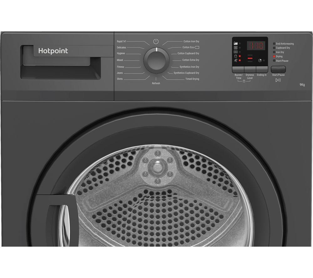 HOTPOINT C HD C92 GGGD UK 9 kg Condenser Tumble Dryer - Graphite image number 4 of 7