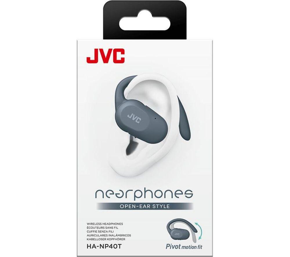JVC Nearphones HA-NP40T-A-U Wireless Bluetooth Sports Earbuds - Blue image number 5 of 10