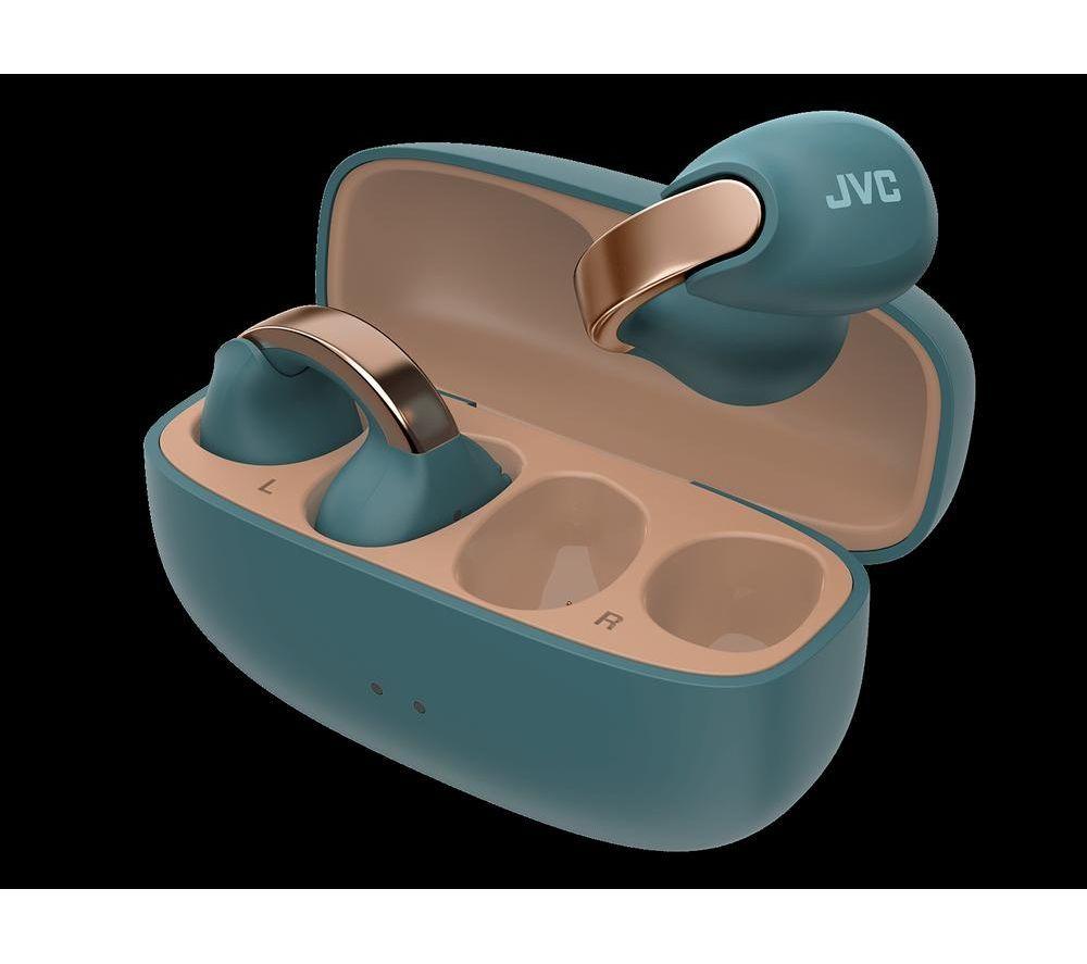 JVC Nearphones HA NP1T-A Wireless Bluetooth Sports Earbuds - Blue image number 3 of 9