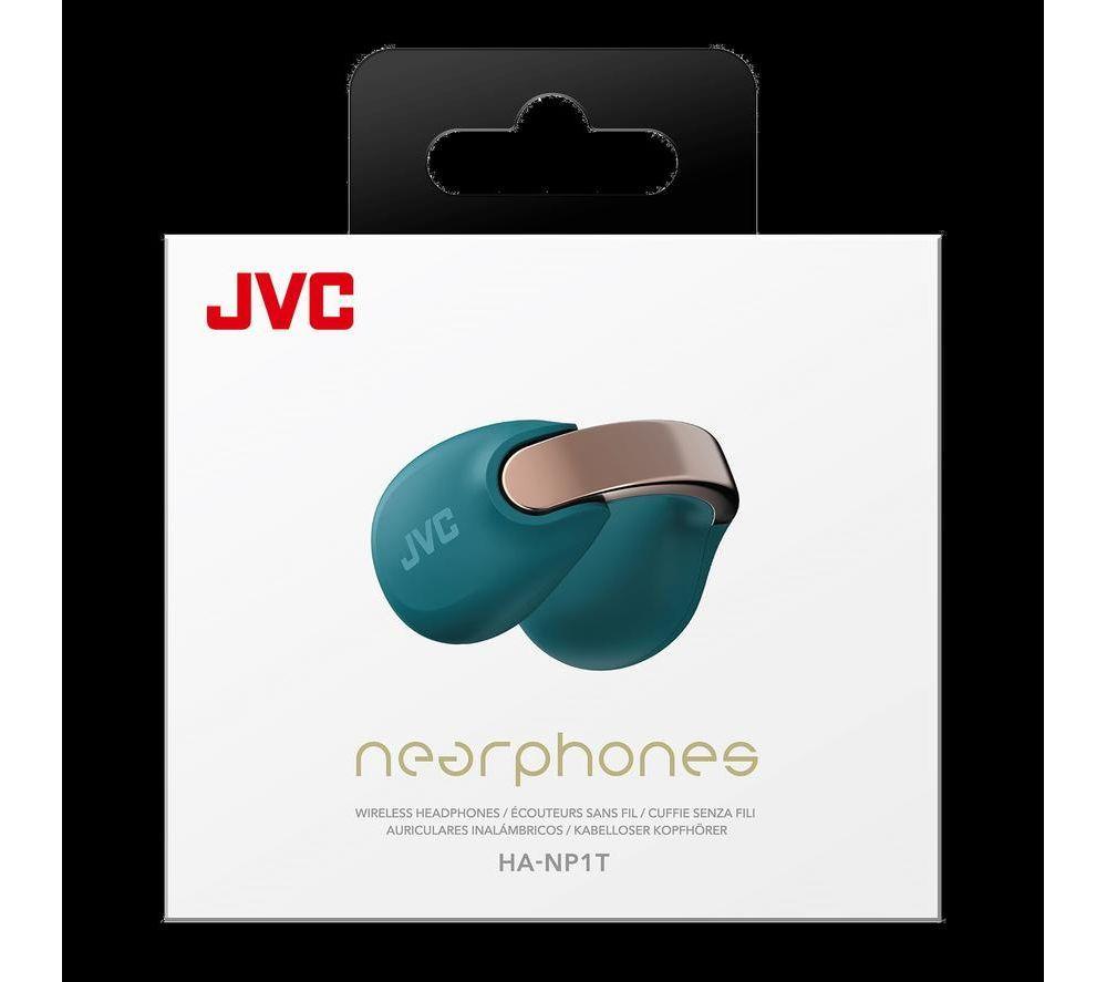 JVC Nearphones HA NP1T-A Wireless Bluetooth Sports Earbuds - Blue image number 7 of 9