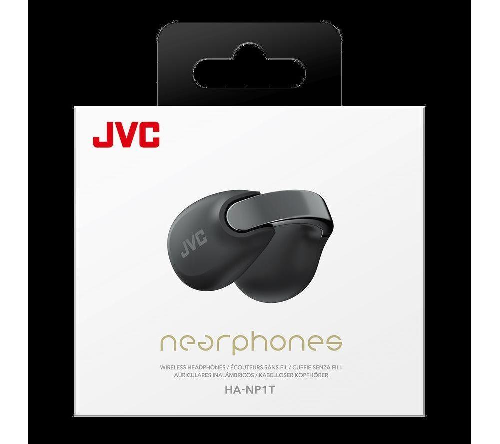 JVC Nearphones HA-NP1T-B-U Wireless Bluetooth Sports Earbuds - Black image number 5 of 9