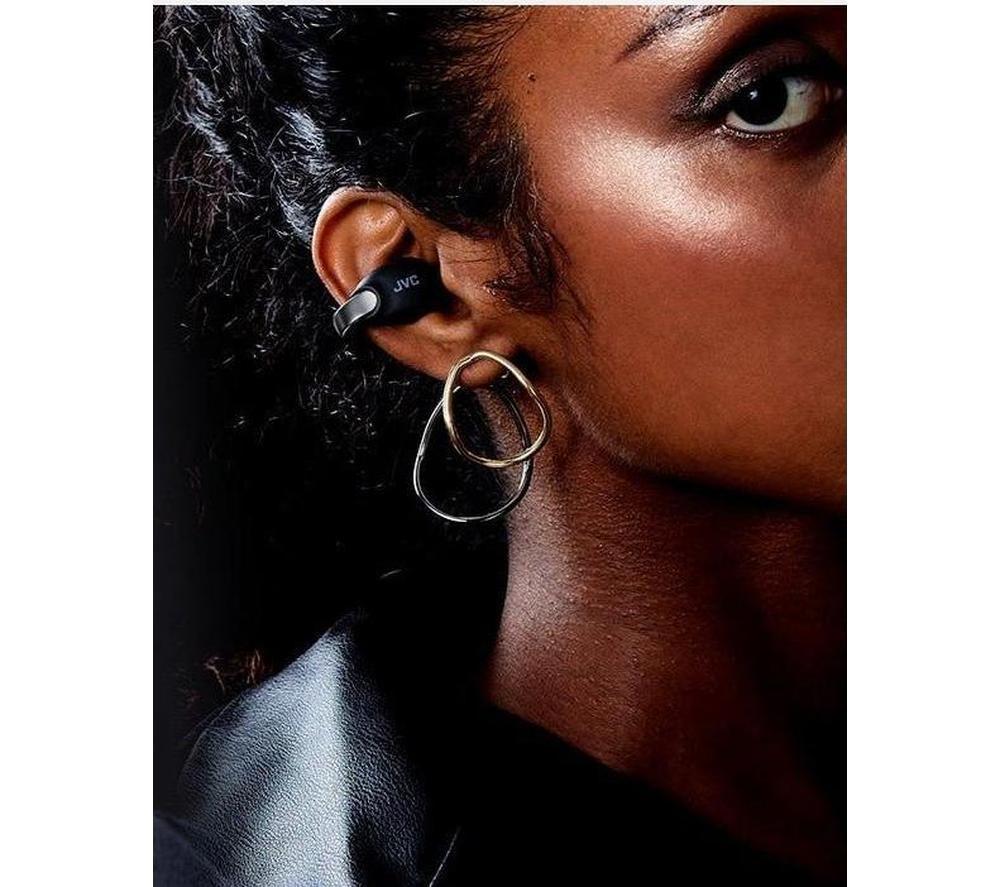JVC Nearphones HA-NP1T-B-U Wireless Bluetooth Sports Earbuds - Black image number 7 of 9
