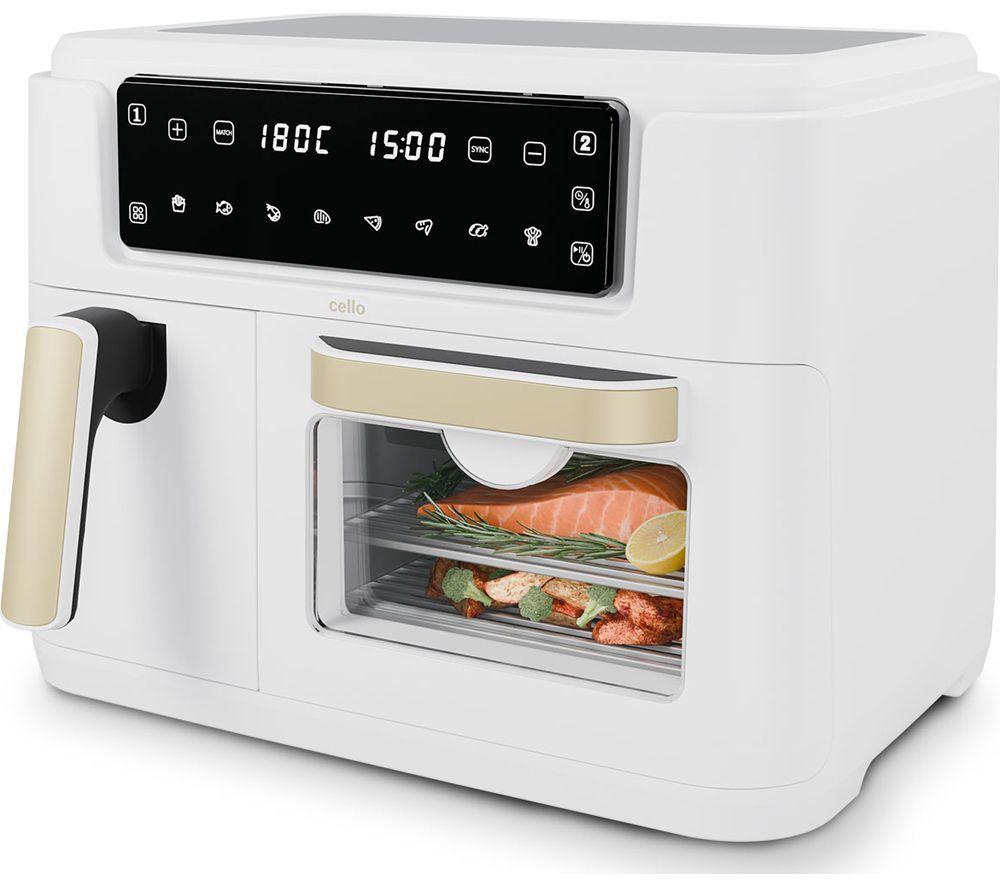 Cello Dual Zone Af901a-Wh Air Fryer - Pebble White, White