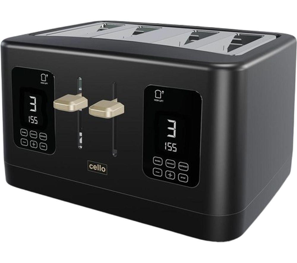 CELLO TR186-BK 4-Slice Toaster - Black image number 2 of 4