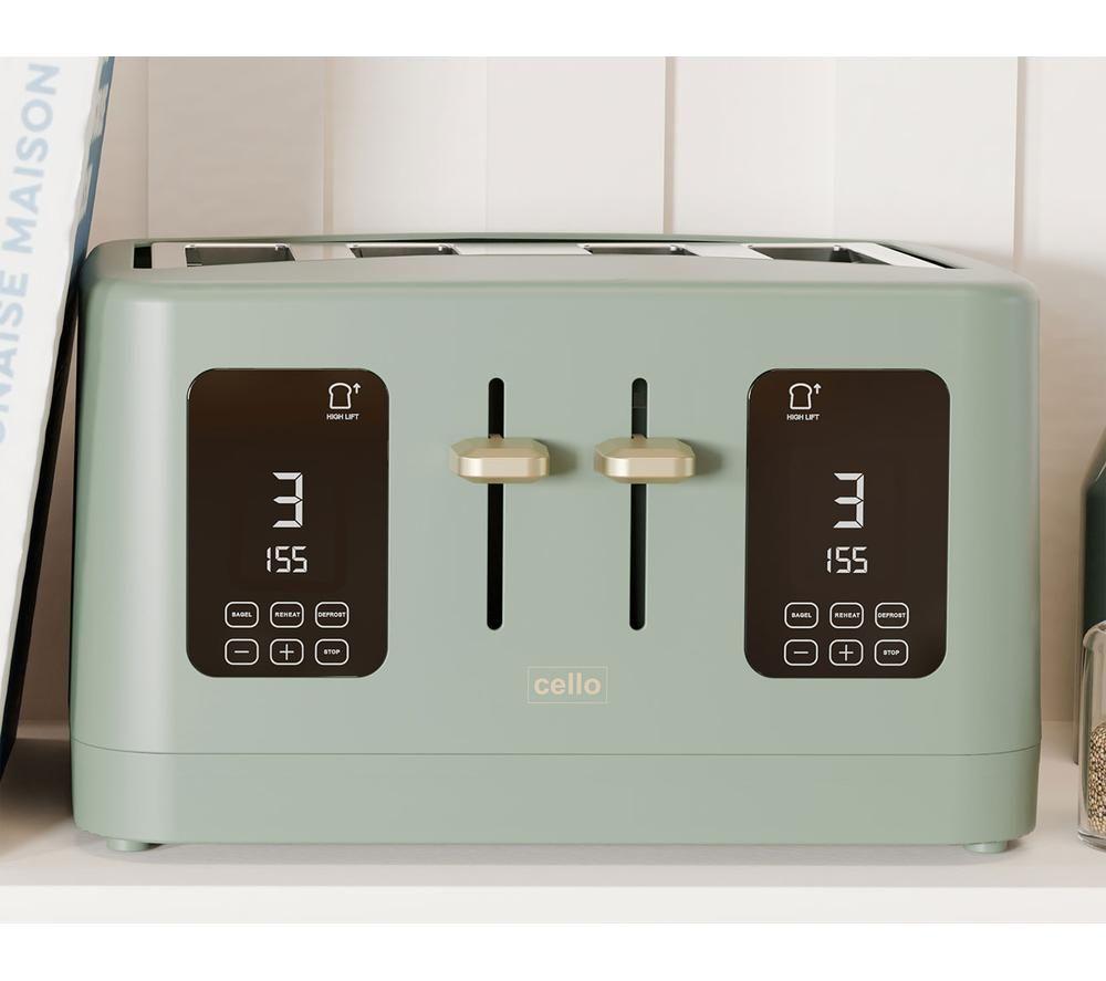 CELLO TR186-GR 4-Slice Toaster - Green image number 3 of 4