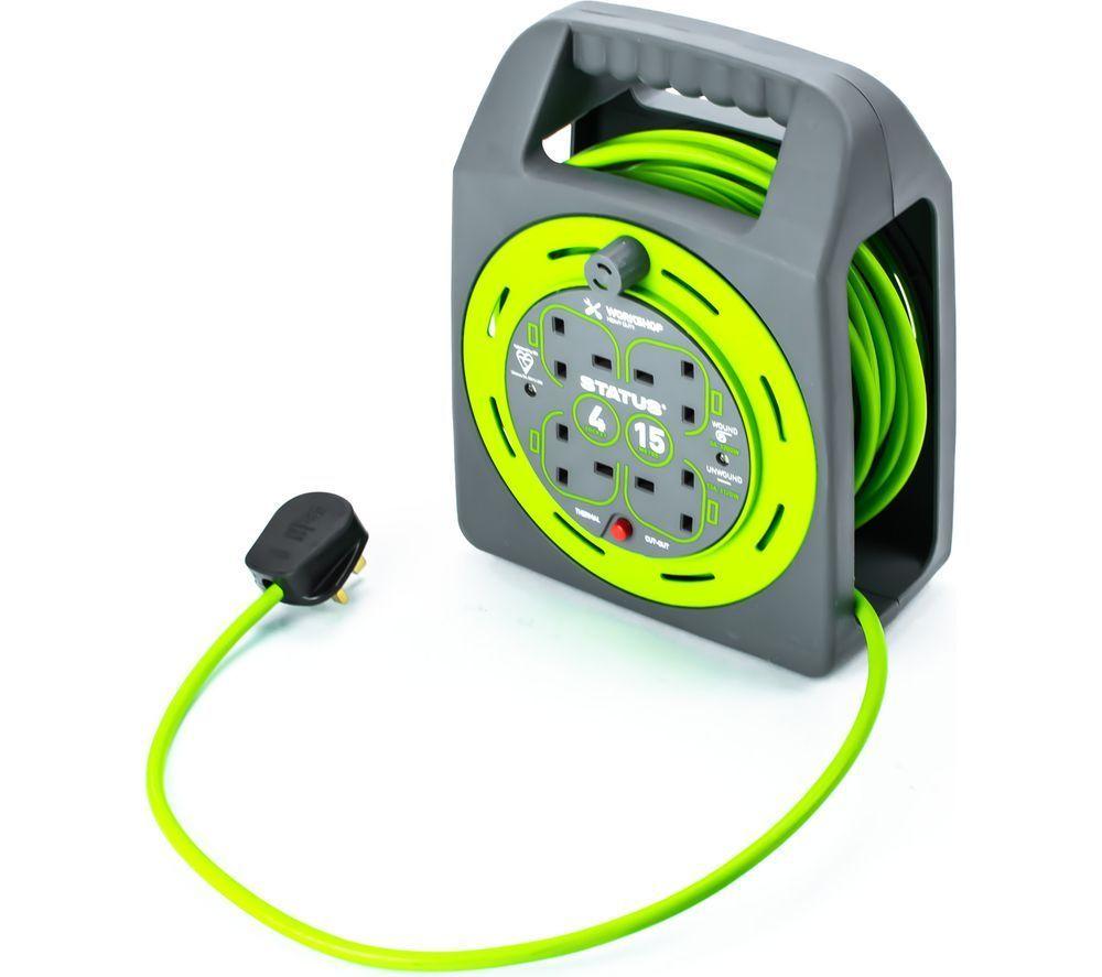 STATUS 4-Socket Extension Cable Reel - 15 m image number 7 of 7