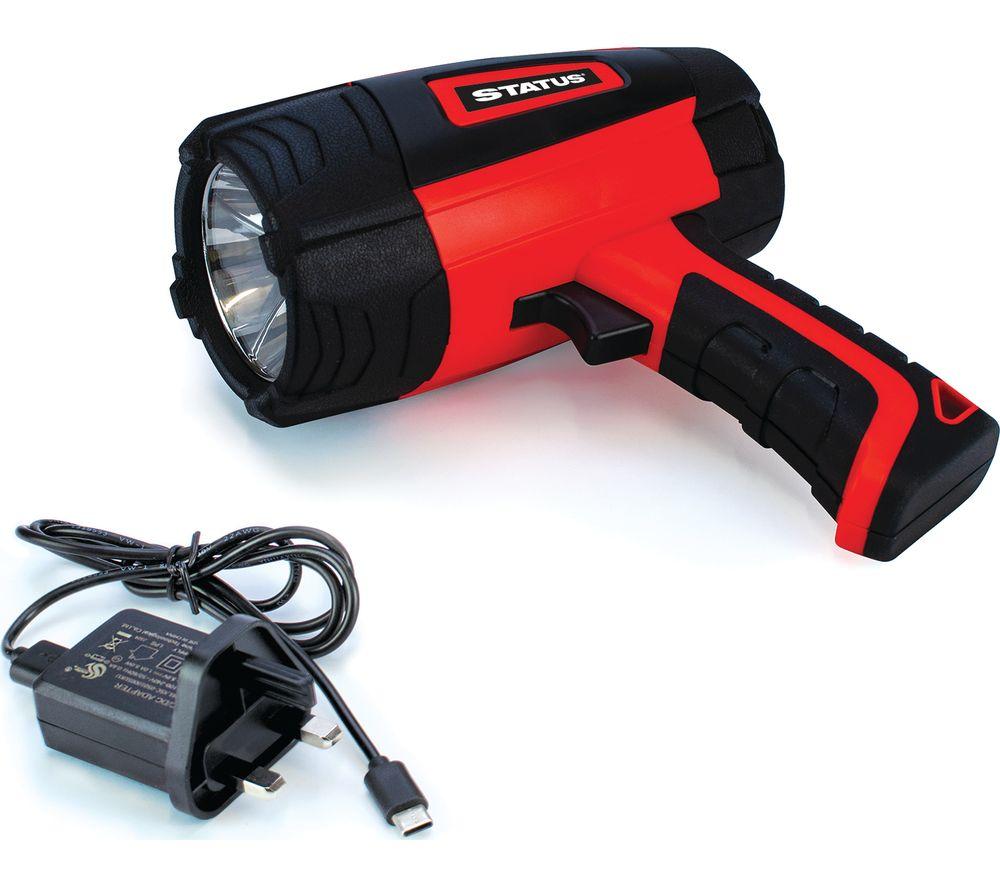 STATUS LED Rechargeable Torch - Red & Black image number 4 of 5