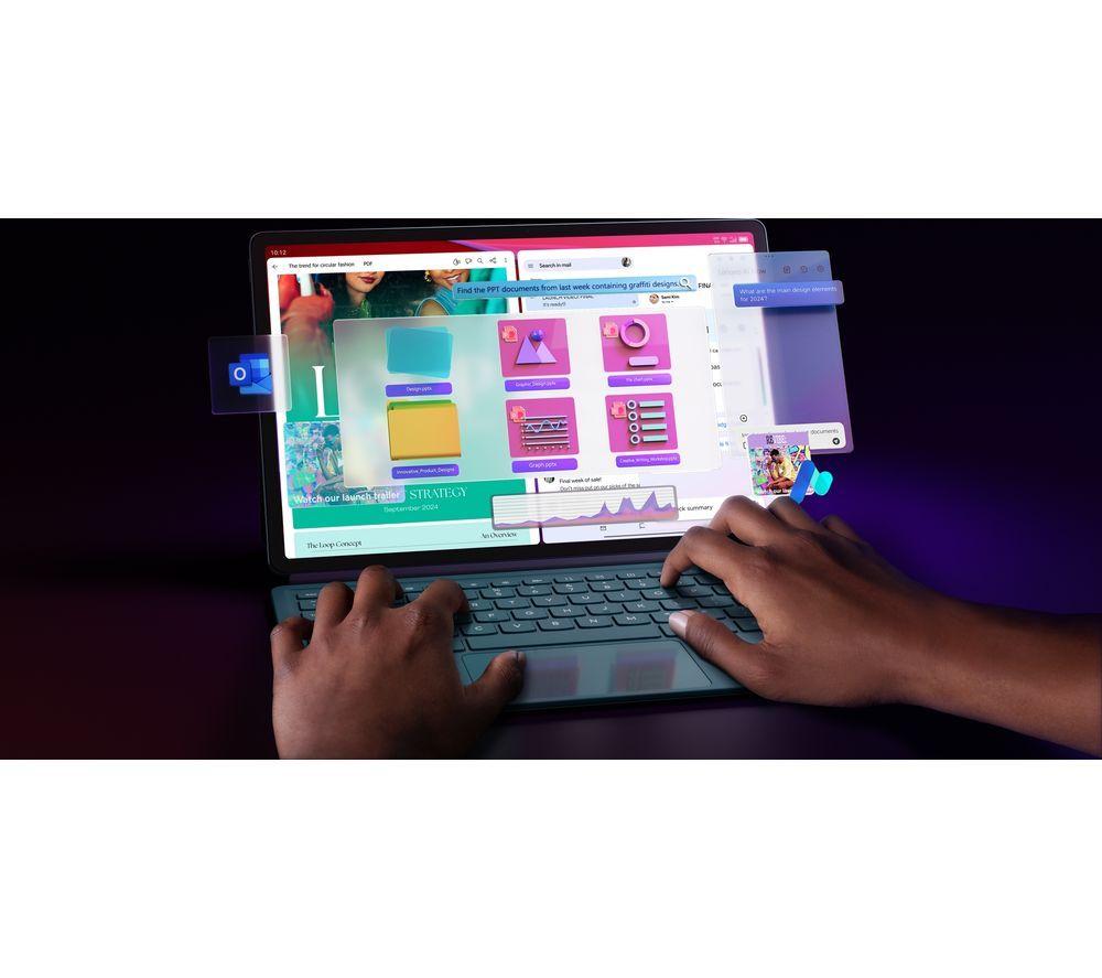 LENOVO Yoga Tab Plus 12.7" Tablet with Keyboard & Pen - 256 GB, Tidal Teal image number 15 of 21