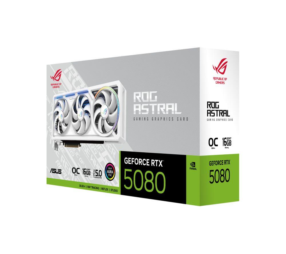 ASUS GeForce RTX 5080 16 GB ROG Astral Graphics Card - White image number 13 of 13