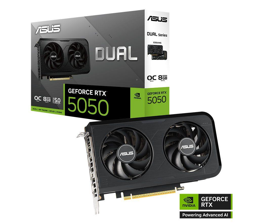 ASUS GeForce RTX 5050 8 GB Dual OC Edition Graphics Card - Black image number 4 of 20