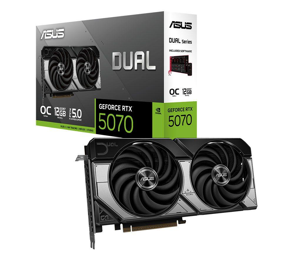 ASUS GeForce RTX 5070 12 GB Dual OC Edition Graphics Card - Black image number 16 of 17